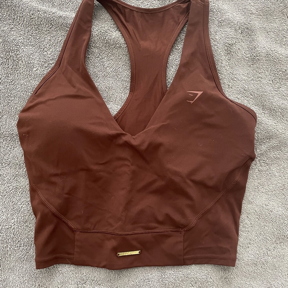 Whitney Simmons Gymshark Brown Racerback tank